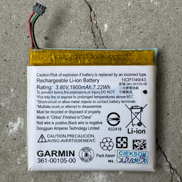 Garmin Edge 1030/1030 Plus 361-00105-00 バッテリー