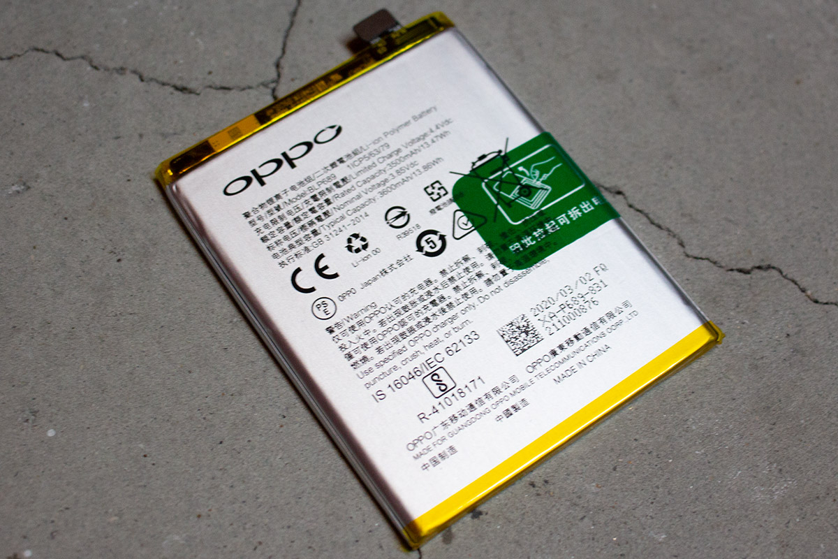 OPPO Reno A BLP689 バッテリー販売と交換修理