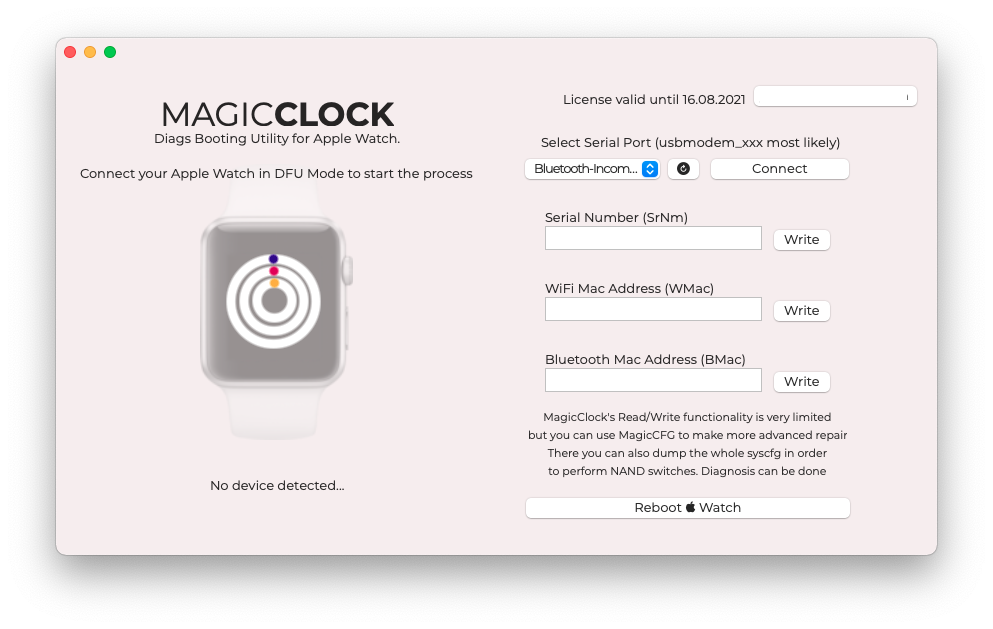 【Macアプリ】Apple Watch 修理復元ロック解除 MagicClock