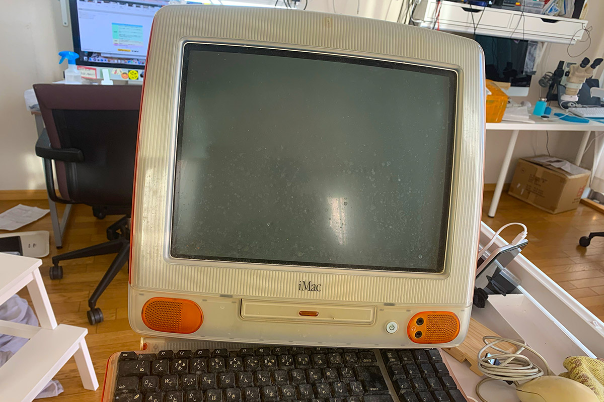iMac 初代 G3 電源点かない画面真っ黒起動しない修理１