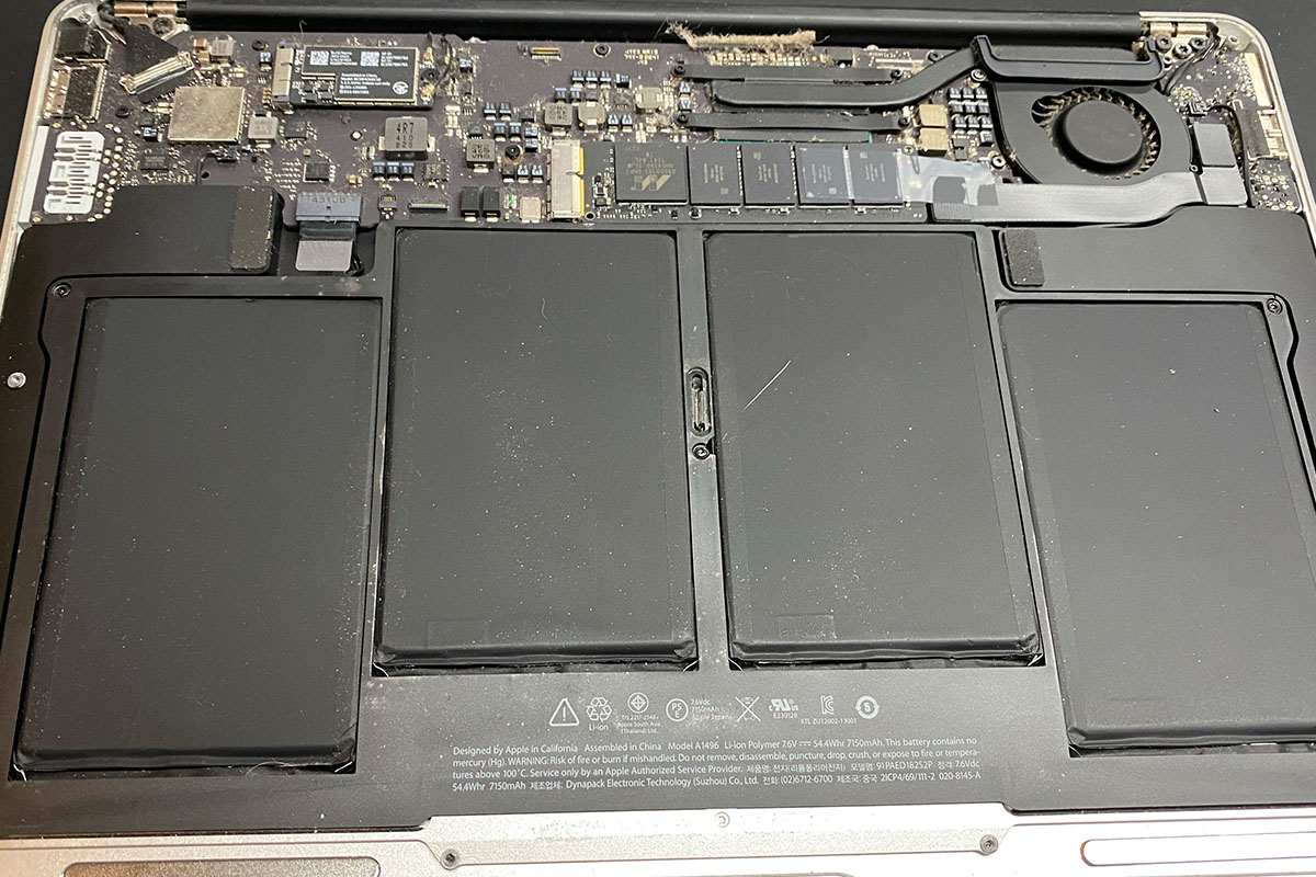 MacBookAir2014OSアップグレード初期化修理1