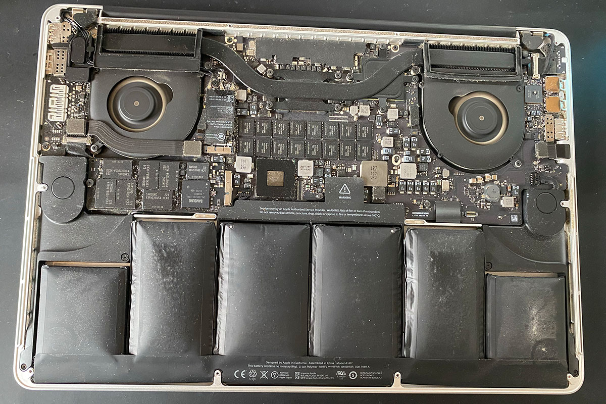 MacBookPro2012バッテリー交換修理の表示1