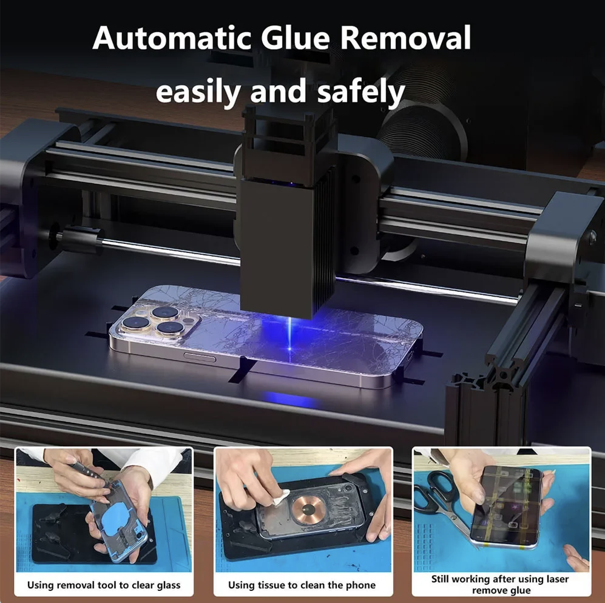 iPhone Automatic LCD Back Glass Laser Separate Machine